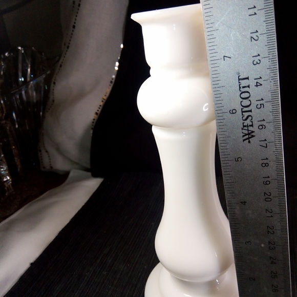 Rare Vintage Milk Glass Oil Lamp Group - Picture 7 of 12